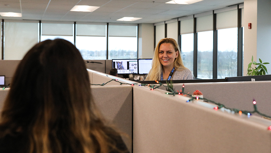 Female employees in the office